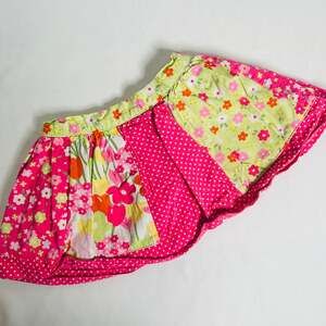 Gymboree Spring Floral Patchwork Color Block Skirt Sz 2T